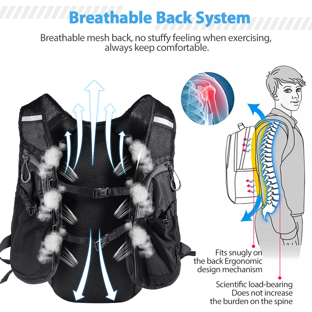 Mochila para correr, chaleco c - Hydration Pack Outdoor reseña y precio